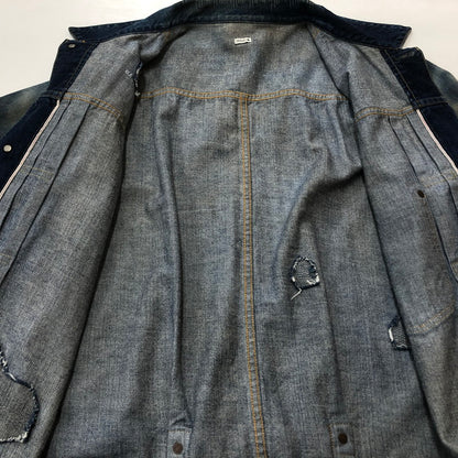 【現状渡し品】【メンズ】 SEQUEL シークウェル × FRAGMENT フラグメント 別注コラボ 21AW DENIM JACKET 2021秋冬 デニム ジャケット アウター 142-260918-sa-10-teih サイズ：L カラー：インディゴ 万代Net店