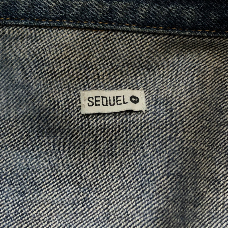 【現状渡し品】【メンズ】 SEQUEL シークウェル × FRAGMENT フラグメント 別注コラボ 21AW DENIM JACKET 2021秋冬 デニム ジャケット アウター 142-260918-sa-10-teih サイズ：L カラー：インディゴ 万代Net店