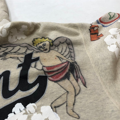 【中古品】【メンズ】 SAINT MICHAEL セント マイケル × DENIM TEARS デニムティアーズ 別注コラボ 22SS GREENAFFITTI HOODIE SM-S22-0000-083 グリーングラフィティ フーディ プルオーバーパーカー 142-260918-sa-15-teih サイズ：XL カラー：総柄 万代Net店