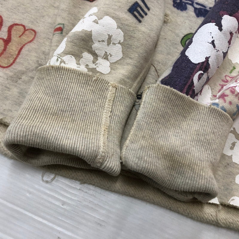 【中古品】【メンズ】 SAINT MICHAEL セント マイケル × DENIM TEARS デニムティアーズ 別注コラボ 22SS GREENAFFITTI HOODIE SM-S22-0000-083 グリーングラフィティ フーディ プルオーバーパーカー 142-260918-sa-15-teih サイズ：XL カラー：総柄 万代Net店