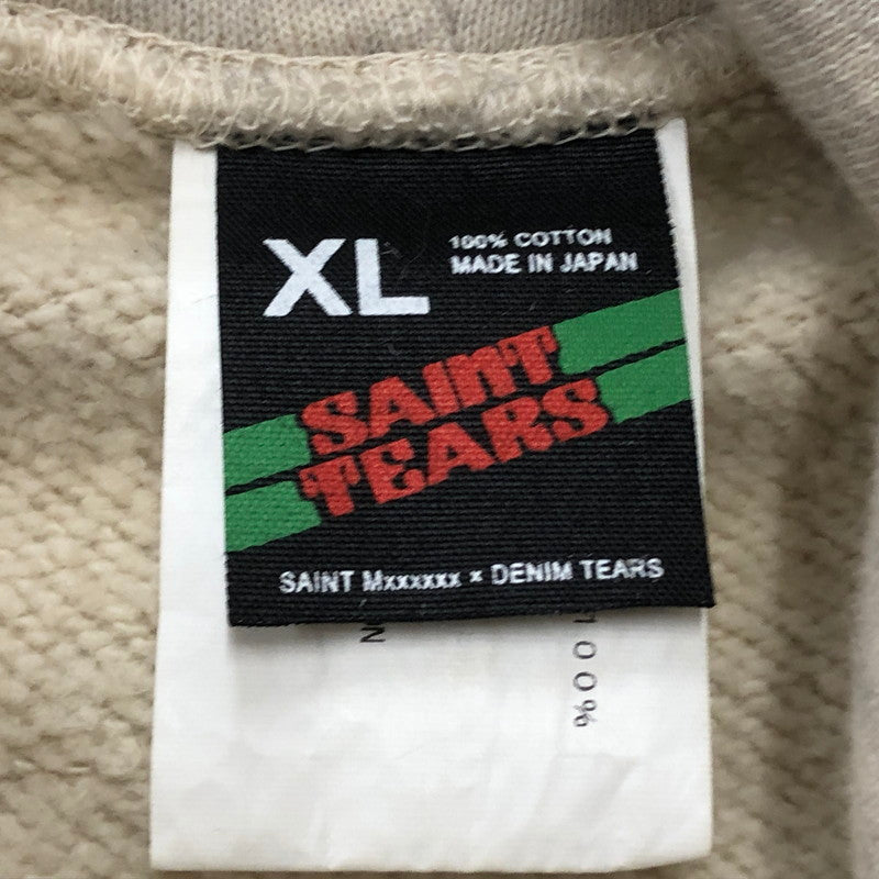 【中古品】【メンズ】 SAINT MICHAEL セント マイケル × DENIM TEARS デニムティアーズ 別注コラボ 22SS GREENAFFITTI HOODIE SM-S22-0000-083 グリーングラフィティ フーディ プルオーバーパーカー 142-260918-sa-15-teih サイズ：XL カラー：総柄 万代Net店