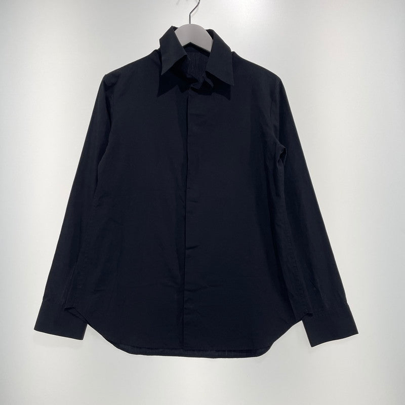 【中古品】【レディース】 YOHJI YAMAMOTO FEMME ヨウジヤマモト ファム LS SHIRT FT-B02-016 ロングスリーブ シャツ 長袖 トップス 168-260918-yo-02-teih サイズ：2 カラー：ブラック 万代Net店