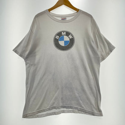 【現状渡し品】【メンズ】 HANES ヘインズ BMW LOGO T-SHIRT ビーエムダブリュー ロゴ Tシャツ 半袖 トップス 145-260918-yo-10-teih サイズ：L カラー：ホワイト 万代Net店