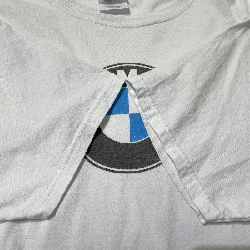 【現状渡し品】【メンズ】 HANES ヘインズ BMW LOGO T-SHIRT ビーエムダブリュー ロゴ Tシャツ 半袖 トップス 145-260918-yo-10-teih サイズ：L カラー：ホワイト 万代Net店