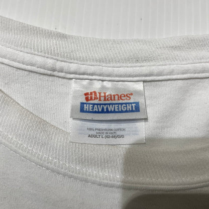 【現状渡し品】【メンズ】 HANES ヘインズ BMW LOGO T-SHIRT ビーエムダブリュー ロゴ Tシャツ 半袖 トップス 145-260918-yo-10-teih サイズ：L カラー：ホワイト 万代Net店