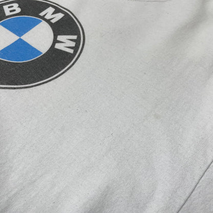 【現状渡し品】【メンズ】 HANES ヘインズ BMW LOGO T-SHIRT ビーエムダブリュー ロゴ Tシャツ 半袖 トップス 145-260918-yo-10-teih サイズ：L カラー：ホワイト 万代Net店