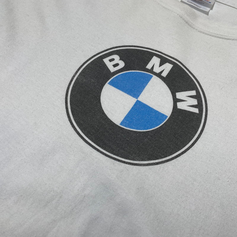 【現状渡し品】【メンズ】 HANES ヘインズ BMW LOGO T-SHIRT ビーエムダブリュー ロゴ Tシャツ 半袖 トップス 145-260918-yo-10-teih サイズ：L カラー：ホワイト 万代Net店
