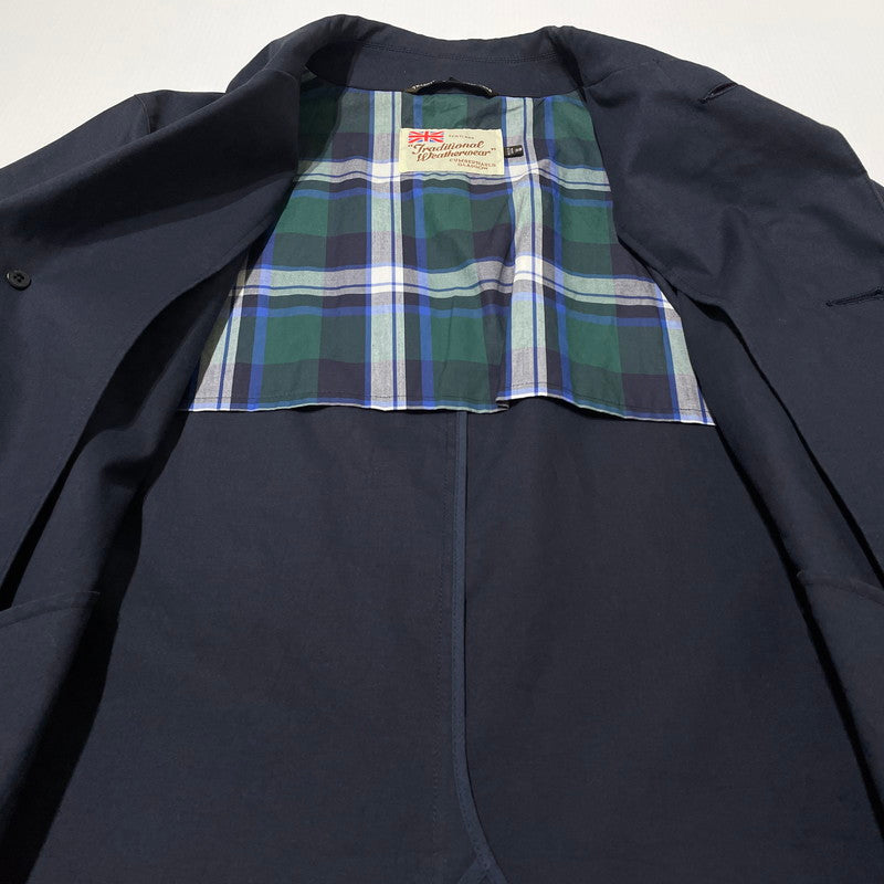 【中古品】【メンズ】 TRADITIONAL WEATHERWEAR トラディショナルウェザーウェア SOUTIEN COLLAR COAT G161APFCO0004DB ステンカラー コート ライトアウター 145-260918-yo-05-teih サイズ：38 カラー：ネイビー 万代Net店