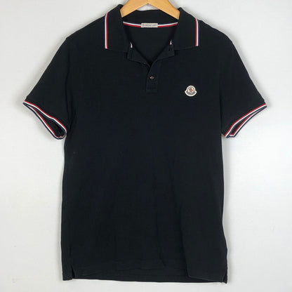 【中古品】【メンズ】 MONCLER モンクレール S/S POLO SHIRT D10918345600 84556 ショートスリーブ ポロ シャツ 半袖 トップス 141-260918-sa-17-teih サイズ：M カラー：ブラック 万代Net店