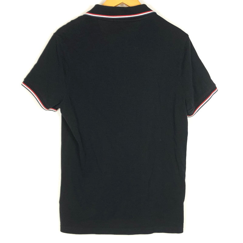 【中古品】【メンズ】 MONCLER モンクレール S/S POLO SHIRT D10918345600 84556 ショートスリーブ ポロ シャツ 半袖 トップス 141-260918-sa-17-teih サイズ：M カラー：ブラック 万代Net店