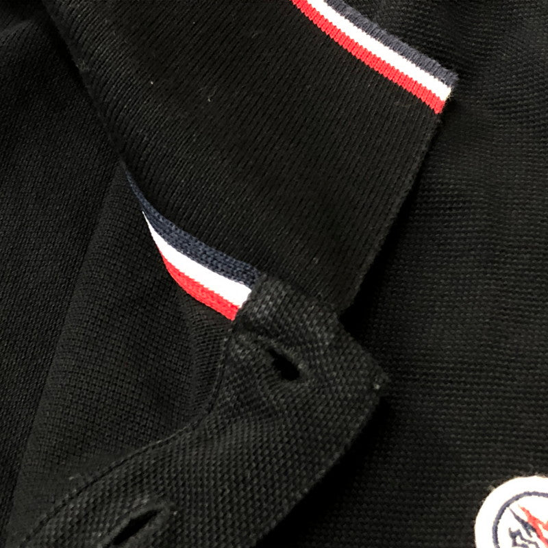 【中古品】【メンズ】 MONCLER モンクレール S/S POLO SHIRT D10918345600 84556 ショートスリーブ ポロ シャツ 半袖 トップス 141-260918-sa-17-teih サイズ：M カラー：ブラック 万代Net店