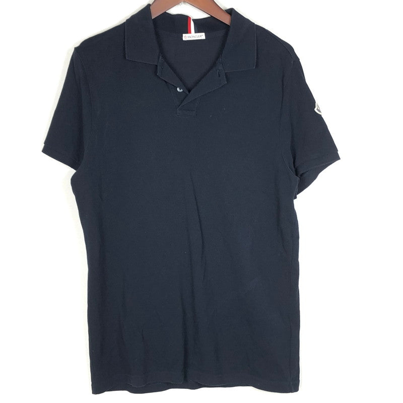【中古品】【メンズ】 MONCLER モンクレール S/S POLO SHIRT D20918306200-84556 ショートスリーブ ポロ シャツ 半袖 トップス 141-260918-sa-18-teih サイズ：M カラー：ブラック 万代Net店
