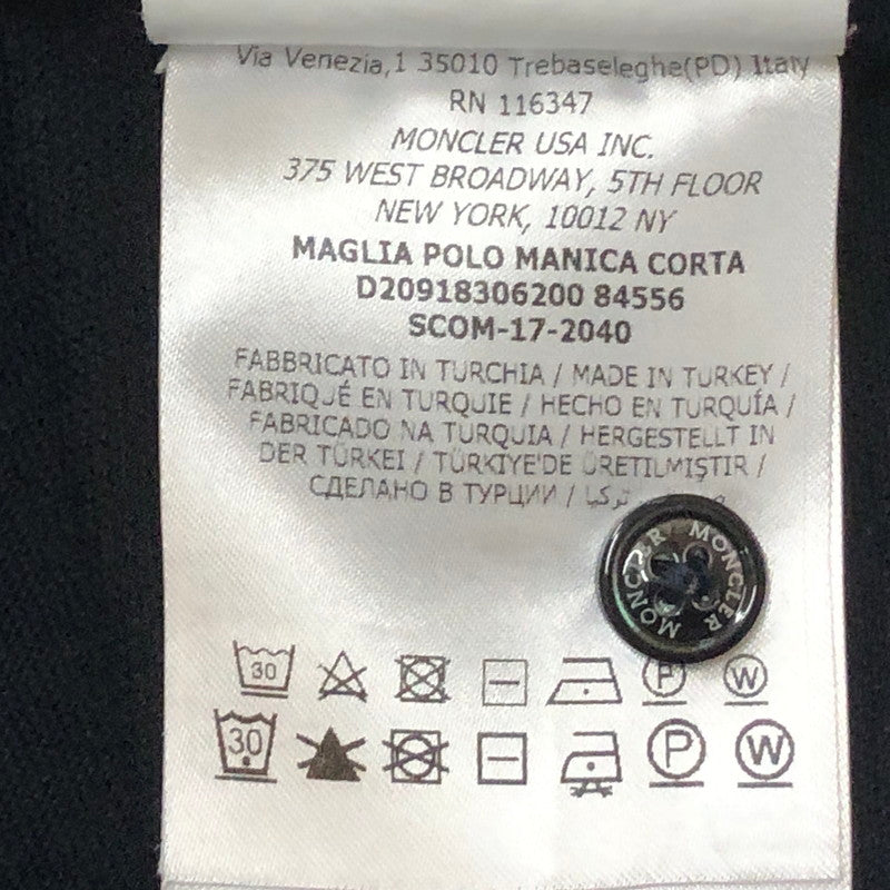 【中古品】【メンズ】 MONCLER モンクレール S/S POLO SHIRT D20918306200-84556 ショートスリーブ ポロ シャツ 半袖 トップス 141-260918-sa-18-teih サイズ：M カラー：ブラック 万代Net店