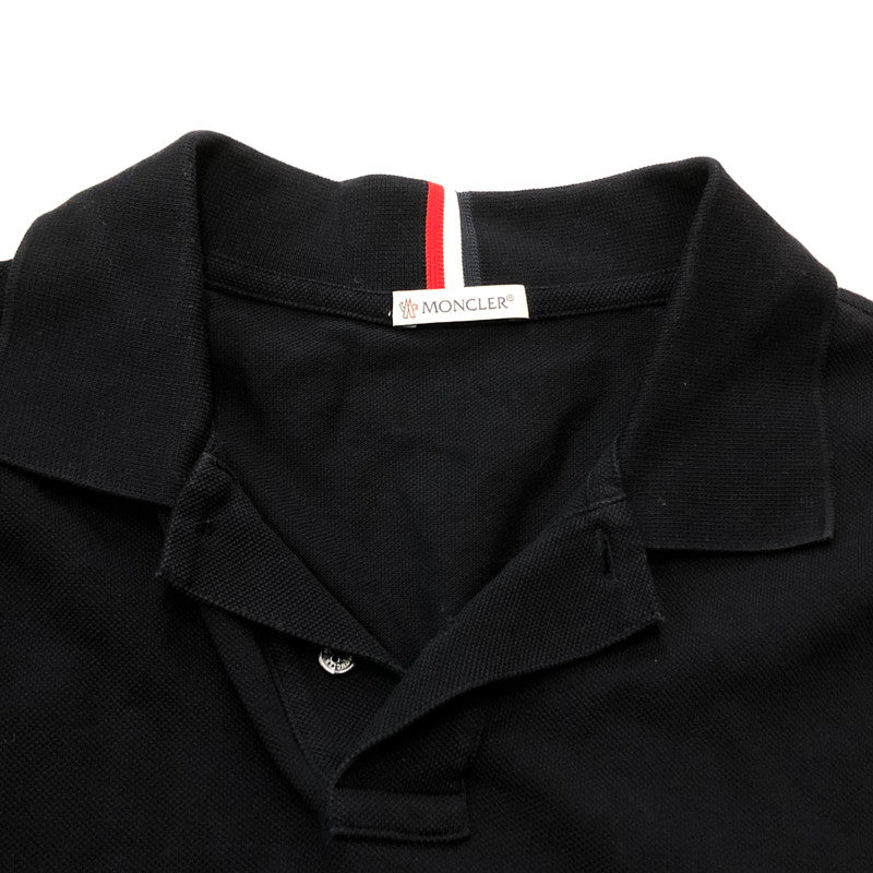 【中古品】【メンズ】 MONCLER モンクレール S/S POLO SHIRT D20918306200-84556 ショートスリーブ ポロ シャツ 半袖 トップス 141-260918-sa-18-teih サイズ：M カラー：ブラック 万代Net店