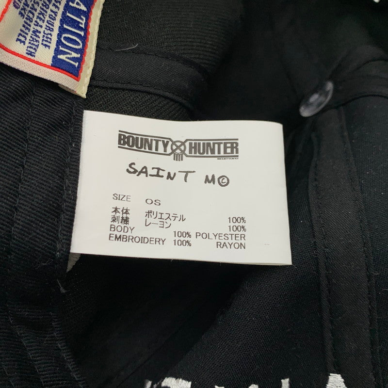 【中古品】【メンズ】 SAINT Mxxxxxx セントマイケル × BOUNTY HUNTER バウンティーハンター 別注 コラボ BH CAP SAINTY HUNTER SM-MK8-0000-C35 キャップ セインティ ハンター 帽子 185-260926-ko-10-teih サイズ：OS カラー：ブラック系 万代Net店