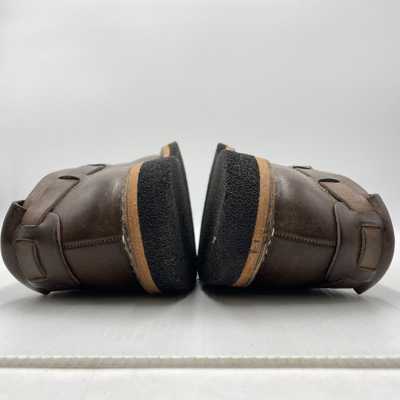 【中古品】【メンズ】 LEATHER&SILVER MOTO レザーアンドシルバー モト ITALIAN COW BELT SLIPON MADE IN JAPAN 7073 イタリアン カウ ベルトスリッポン 靴 日本製 164-260923-ss-05-teih サイズ：2/※ソール減り、スレ有 カラー：ブラウン 万代Net店