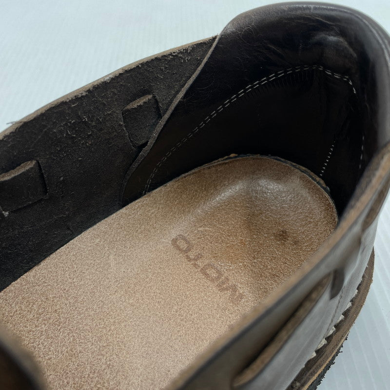 【中古品】【メンズ】 LEATHER&SILVER MOTO レザーアンドシルバー モト ITALIAN COW BELT SLIPON MADE IN JAPAN 7073 イタリアン カウ ベルトスリッポン 靴 日本製 164-260923-ss-05-teih サイズ：2/※ソール減り、スレ有 カラー：ブラウン 万代Net店
