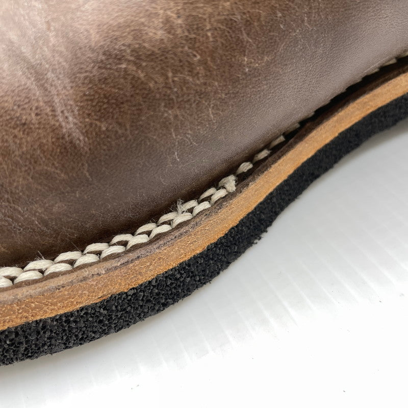 【中古品】【メンズ】 LEATHER&SILVER MOTO レザーアンドシルバー モト ITALIAN COW BELT SLIPON MADE IN JAPAN 7073 イタリアン カウ ベルトスリッポン 靴 日本製 164-260923-ss-05-teih サイズ：2/※ソール減り、スレ有 カラー：ブラウン 万代Net店
