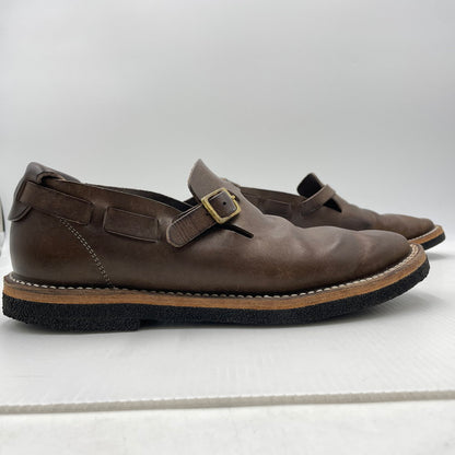 【中古品】【メンズ】 LEATHER&SILVER MOTO レザーアンドシルバー モト ITALIAN COW BELT SLIPON MADE IN JAPAN 7073 イタリアン カウ ベルトスリッポン 靴 日本製 164-260923-ss-05-teih サイズ：2/※ソール減り、スレ有 カラー：ブラウン 万代Net店