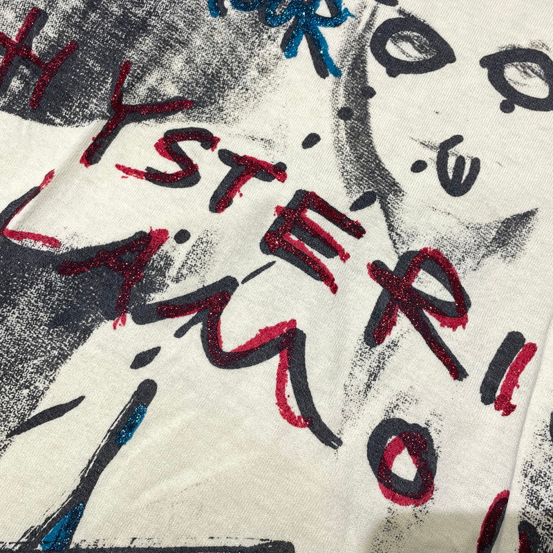 【中古品】【レディース】 HYSTERIC GLAMOUR ヒステリックグラマー 90's AOP PHOTO PRINT TEE 20T-5905 90年代 フォトプリント Tシャツ 半袖 トップス ヴィンテージ 140-260918-yo-13-teih サイズ：F カラー：パステルイエロー 万代Net店