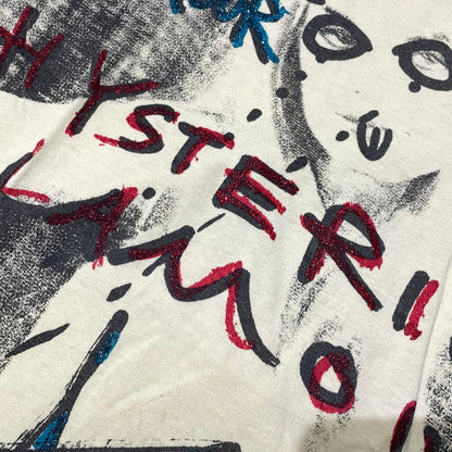 【中古品】【レディース】 HYSTERIC GLAMOUR ヒステリックグラマー 90's AOP PHOTO PRINT TEE 20T-5905 90年代 フォトプリント Tシャツ 半袖 トップス ヴィンテージ 140-260918-yo-13-teih サイズ：F カラー：パステルイエロー 万代Net店