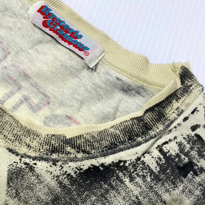 【中古品】【レディース】 HYSTERIC GLAMOUR ヒステリックグラマー 90's AOP PHOTO PRINT TEE 20T-5905 90年代 フォトプリント Tシャツ 半袖 トップス ヴィンテージ 140-260918-yo-13-teih サイズ：F カラー：パステルイエロー 万代Net店