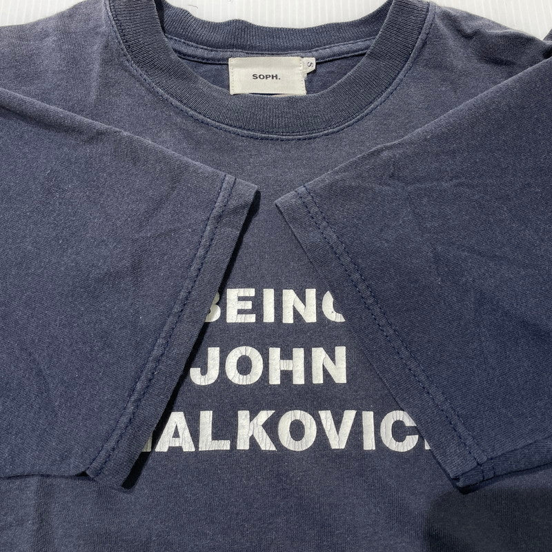 【中古品】【メンズ】 SOPHNET. ソフネット BEING JOHN MAIKOVICH S/S T-SHIRT マルコヴィッチの穴 ショートスリーブ Tシャツ 半袖 トップス 142-260918-yo-12-teih サイズ：S カラー：ネイビー 万代Net店