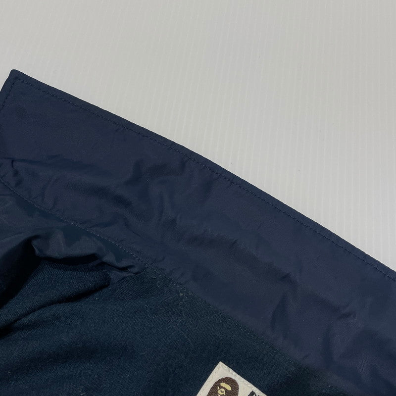 【中古品】【メンズ】 A BATHING APE アベイシングエイプ NYLON COACH JACKET 001GDD201001X ナイロン コーチジャケット ライトアウター 142-260918-yo-03-teih サイズ：L カラー：ネイビー 万代Net店