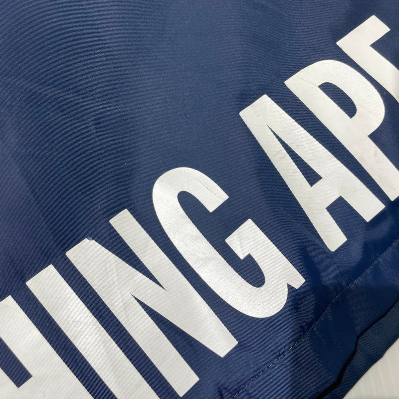 【中古品】【メンズ】 A BATHING APE アベイシングエイプ NYLON COACH JACKET 001GDD201001X ナイロン コーチジャケット ライトアウター 142-260918-yo-03-teih サイズ：L カラー：ネイビー 万代Net店