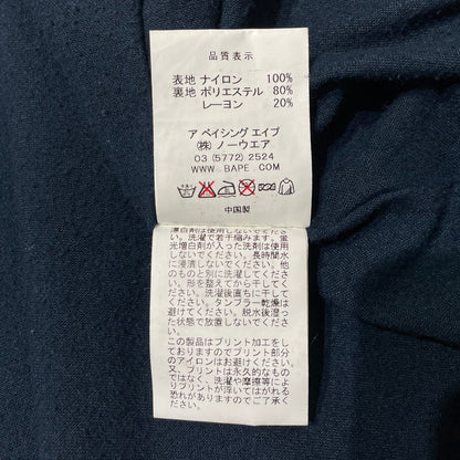 【中古品】【メンズ】 A BATHING APE アベイシングエイプ NYLON COACH JACKET 001GDD201001X ナイロン コーチジャケット ライトアウター 142-260918-yo-03-teih サイズ：L カラー：ネイビー 万代Net店