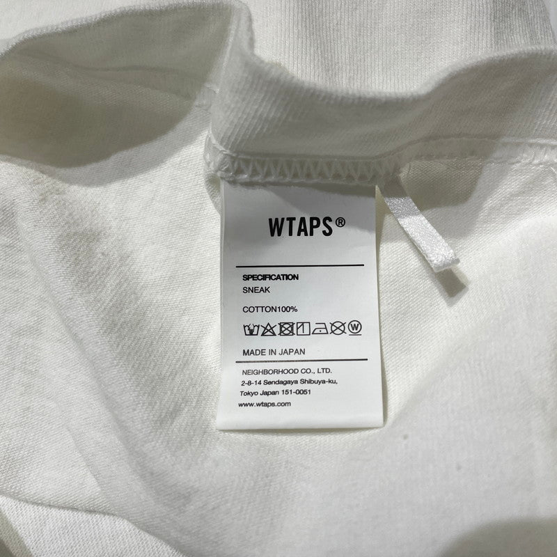 【中古品】【メンズ】 WTAPS ダブルタップス 24SS SIGN COTTON TEE サイン コットン Tシャツ 半袖 トップス 142-260918-yo-11-teih サイズ：X04 カラー：ホワイト 万代Net店