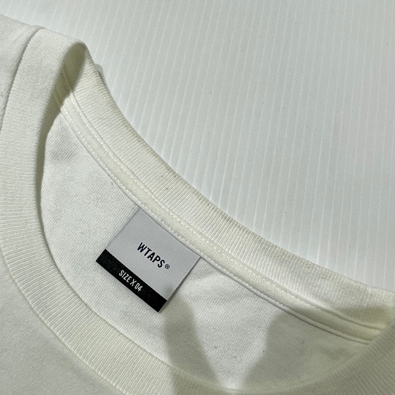 【中古品】【メンズ】 WTAPS ダブルタップス 24SS SIGN COTTON TEE サイン コットン Tシャツ 半袖 トップス 142-260918-yo-11-teih サイズ：X04 カラー：ホワイト 万代Net店