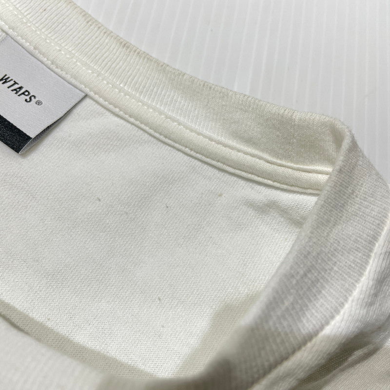 【中古品】【メンズ】 WTAPS ダブルタップス 24SS SIGN COTTON TEE サイン コットン Tシャツ 半袖 トップス 142-260918-yo-11-teih サイズ：X04 カラー：ホワイト 万代Net店