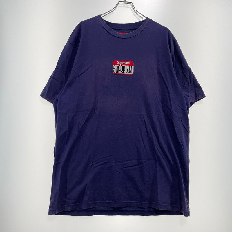【現状渡し品】【メンズ】 SUPREME シュプリーム 21AW GONZ NAMETAG S/S TOP ゴンズ ネームタグ ショートスリーブ Tシャツ 半袖 トップス 149-260918-yo-09-teih サイズ：XL カラー：ネイビー 万代Net店