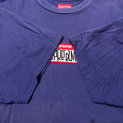 【現状渡し品】【メンズ】 SUPREME シュプリーム 21AW GONZ NAMETAG S/S TOP ゴンズ ネームタグ ショートスリーブ Tシャツ 半袖 トップス 149-260918-yo-09-teih サイズ：XL カラー：ネイビー 万代Net店