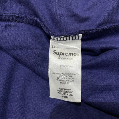 【現状渡し品】【メンズ】 SUPREME シュプリーム 21AW GONZ NAMETAG S/S TOP ゴンズ ネームタグ ショートスリーブ Tシャツ 半袖 トップス 149-260918-yo-09-teih サイズ：XL カラー：ネイビー 万代Net店