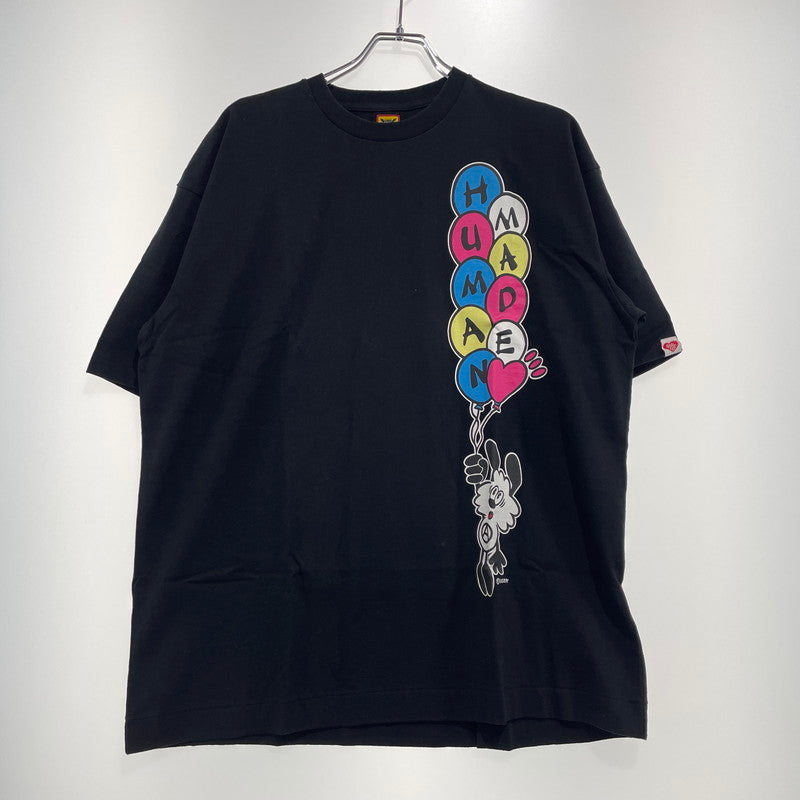 【中古品】【メンズ】 HUMAN MADE ヒューマンメイド × GIRL DONT CRY ガールズ ドント クライ 別注コラボ VICK T-SHIRT ヴィック Tシャツ 半袖 トップス 142-260918-yo-14-teih サイズ：XL カラー：ブラック 万代Net店