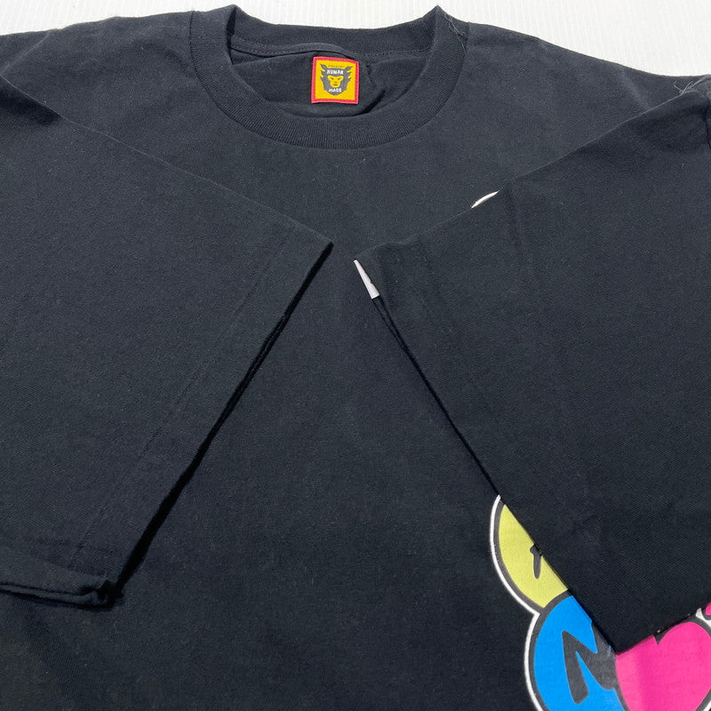 【中古品】【メンズ】 HUMAN MADE ヒューマンメイド × GIRL DONT CRY ガールズ ドント クライ 別注コラボ VICK T-SHIRT ヴィック Tシャツ 半袖 トップス 142-260918-yo-14-teih サイズ：XL カラー：ブラック 万代Net店