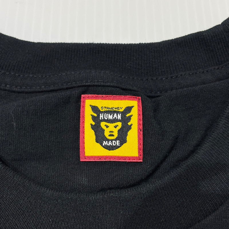 【中古品】【メンズ】 HUMAN MADE ヒューマンメイド × GIRL DONT CRY ガールズ ドント クライ 別注コラボ VICK T-SHIRT ヴィック Tシャツ 半袖 トップス 142-260918-yo-14-teih サイズ：XL カラー：ブラック 万代Net店