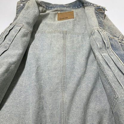 【中古品】【メンズ】 ALOND アラウンド SIDE ZIP DENIM JACKET サイドジップ デニム ジャケット ライトアウター 142-260918-yo-01-teih サイズ：L カラー：インディゴ 万代Net店