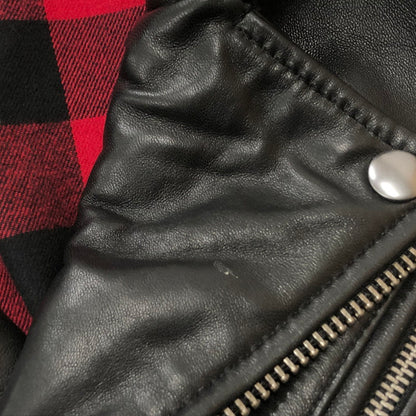 【中古品】【メンズ】 STARKE HAUT シュタルケ アウト SHEEPSKIN DOUBLE RIDERS JACKET シープスキン ダブルライダース ジャケット アウター 145-260918-sa-08-teih サイズ：S カラー：ブラック 万代Net店