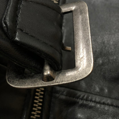 【中古品】【メンズ】 STARKE HAUT シュタルケ アウト SHEEPSKIN DOUBLE RIDERS JACKET シープスキン ダブルライダース ジャケット アウター 145-260918-sa-08-teih サイズ：S カラー：ブラック 万代Net店