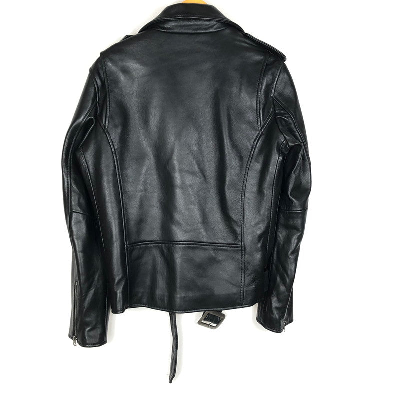 【中古品】【メンズ】 STARKE HAUT シュタルケ アウト SHEEPSKIN DOUBLE RIDERS JACKET シープスキン ダブルライダース ジャケット アウター 145-260918-sa-08-teih サイズ：S カラー：ブラック 万代Net店