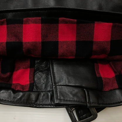 【中古品】【メンズ】 STARKE HAUT シュタルケ アウト SHEEPSKIN DOUBLE RIDERS JACKET シープスキン ダブルライダース ジャケット アウター 145-260918-sa-08-teih サイズ：S カラー：ブラック 万代Net店