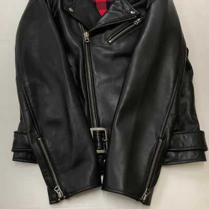 【中古品】【メンズ】 STARKE HAUT シュタルケ アウト SHEEPSKIN DOUBLE RIDERS JACKET シープスキン ダブルライダース ジャケット アウター 145-260918-sa-08-teih サイズ：S カラー：ブラック 万代Net店