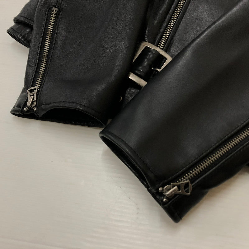 【中古品】【メンズ】 STARKE HAUT シュタルケ アウト SHEEPSKIN DOUBLE RIDERS JACKET シープスキン ダブルライダース ジャケット アウター 145-260918-sa-08-teih サイズ：S カラー：ブラック 万代Net店
