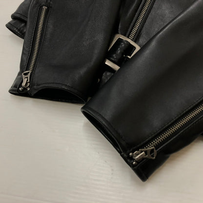 【中古品】【メンズ】 STARKE HAUT シュタルケ アウト SHEEPSKIN DOUBLE RIDERS JACKET シープスキン ダブルライダース ジャケット アウター 145-260918-sa-08-teih サイズ：S カラー：ブラック 万代Net店