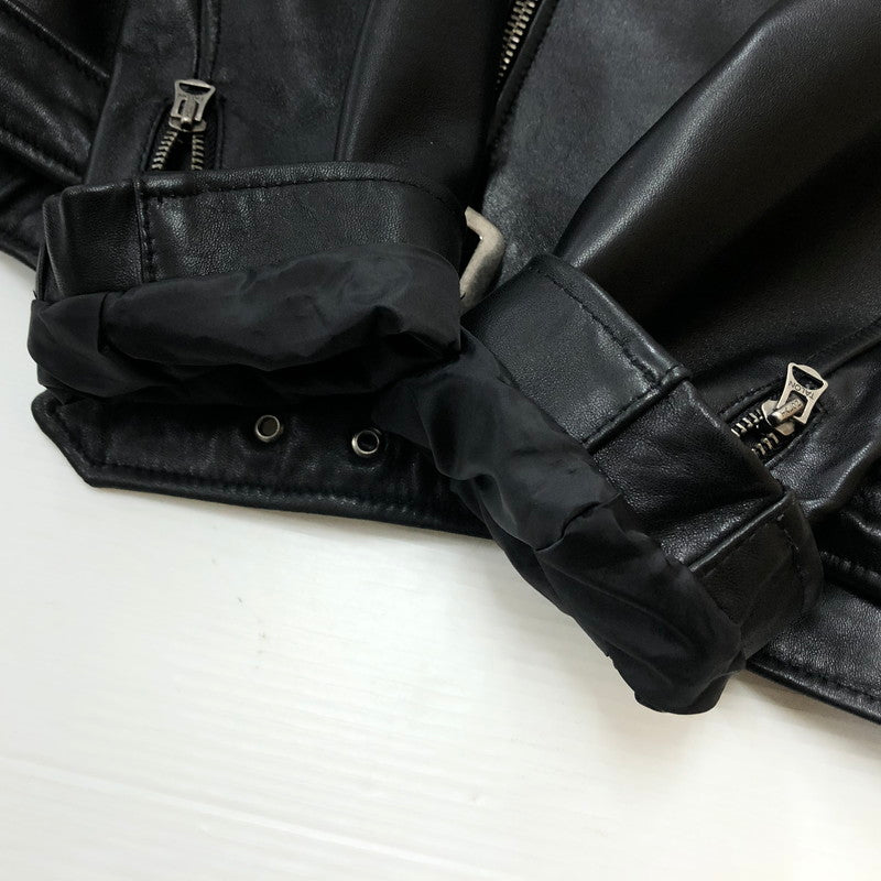 【中古品】【メンズ】 STARKE HAUT シュタルケ アウト SHEEPSKIN DOUBLE RIDERS JACKET シープスキン ダブルライダース ジャケット アウター 145-260918-sa-08-teih サイズ：S カラー：ブラック 万代Net店