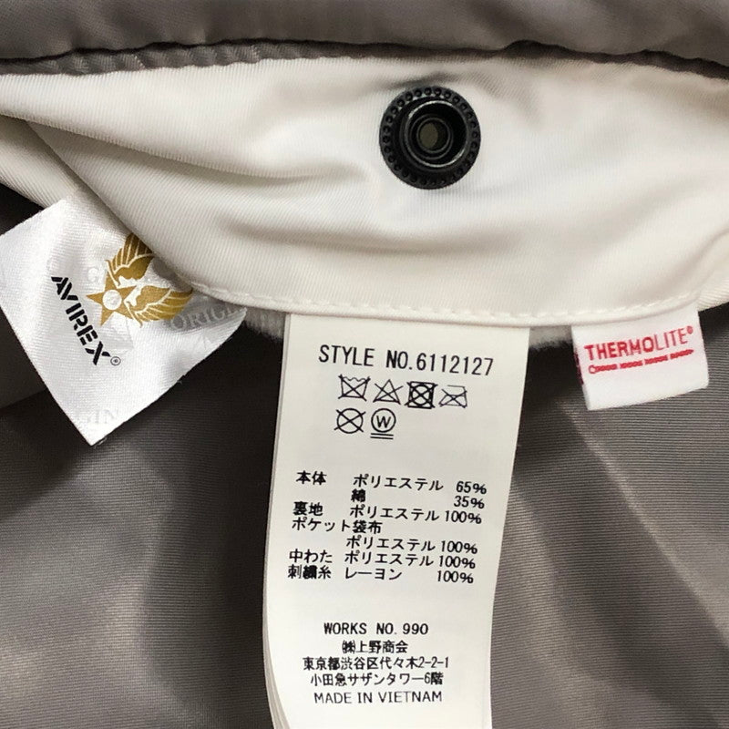 【現状渡し品】【メンズ】 AVIREX アヴィレックス DEAD LOCK BREAKER JACKET 6112127 デッド ロック ブレイカー ジャケット アウター 145-260918-sa-07-teih サイズ：L カラー：ホワイト 万代Net店