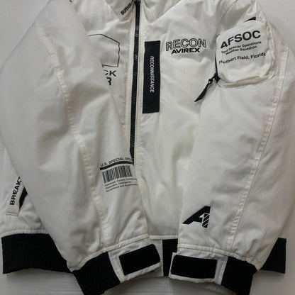 【現状渡し品】【メンズ】 AVIREX アヴィレックス DEAD LOCK BREAKER JACKET 6112127 デッド ロック ブレイカー ジャケット アウター 145-260918-sa-07-teih サイズ：L カラー：ホワイト 万代Net店
